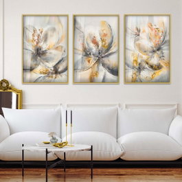 Wallity Cuadro Decorativo de Vidrio Templado Multicolor 30 x 40 cm (3 piezas)